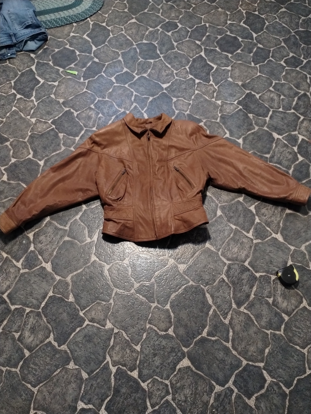 Wilson's Adventure Bound Original Brown leather bomber jacket VINTAGE